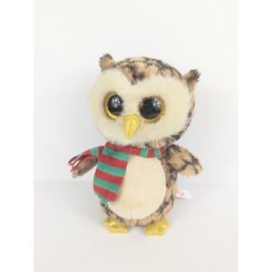 TY Beanie Boos 2015 Wise The Owl Gold Glitter Eyes 6 inch Plush Stuffed Animal